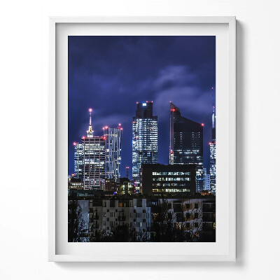 Kép keretben Éjszakai városi épületek