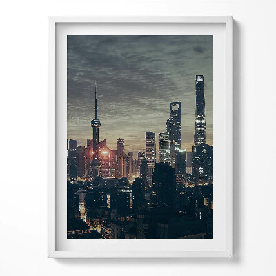 Kép keretben Csónak a hegyi tavon