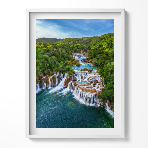 Keretezett kép Waterfalls and river Krka Croatia