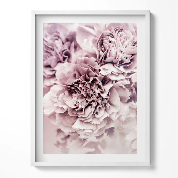 Kép keretben Halvány rózsaszín bazsarózsa szirmok