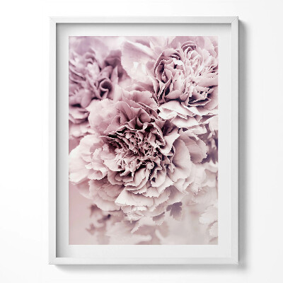 Kép keretben Halvány rózsaszín bazsarózsa szirmok