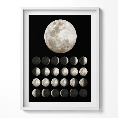 Keretezett kép A hold összes fázisa