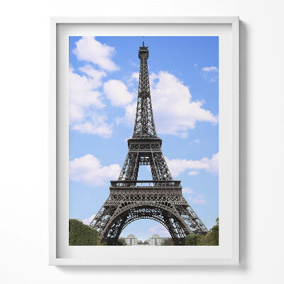 Keretezett kép Eiffel-torony Párizsban Franciaországban