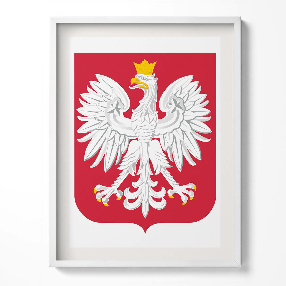 Keretezett kép Lengyelország fehér sas emblémája