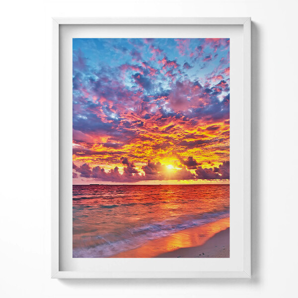 Keretezett kép Naplemente a tenger felett