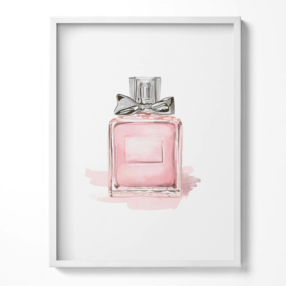 Keretezett kép Rózsaszín parfüm masnival
