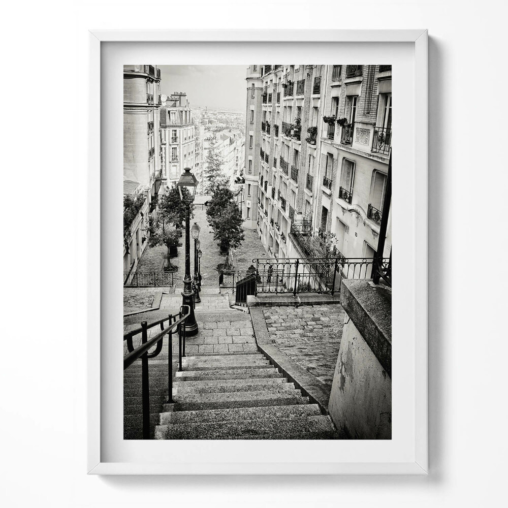 Keretezett kép Fekete- és Városi utca fehér nézete