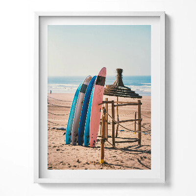 Keretezett kép Szörfdeszkák a tengerparton