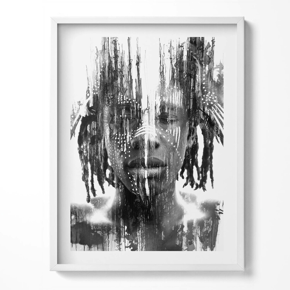 Keretezett kép Illusztráció egy afrikai őslakosról