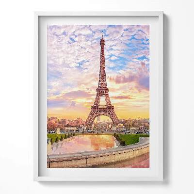 Keretezett kép Romantikus kilátás az Eiffel-toronyra Párizsban