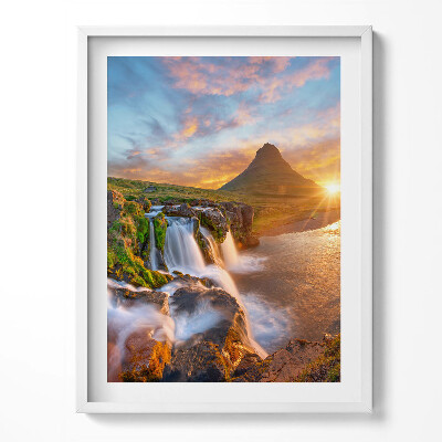 Kép keretben Természet tájkép naplementében