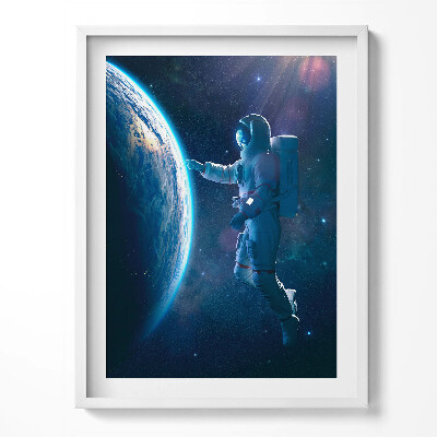 Kép keretben Kozmonauta és a Föld bolygó