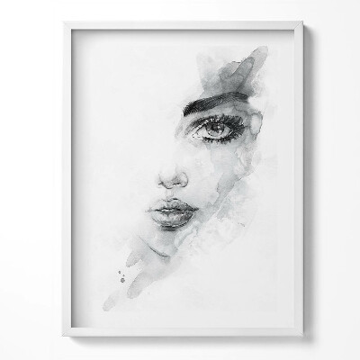 Kép keretben Vázlat egy női arcról