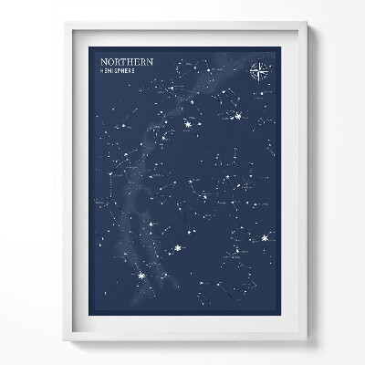 Keretezett kép Illusztráció csillagképekről az északi félteke égboltján