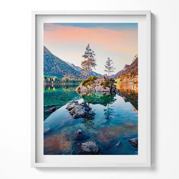 Kép keretben Gyönyörű hegyi tó tájkép