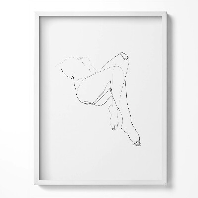 Keretezett kép Line-art egy női testről
