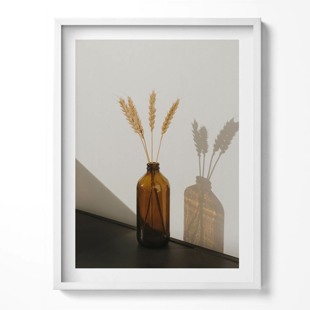 Keretezett kép Boho váza fülekkel