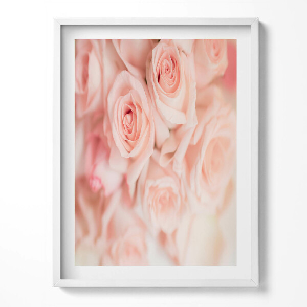 Kép keretben Romantikus rózsacsokor
