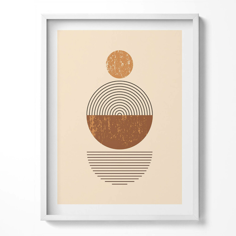 Keretezett kép Geometrikus művészet boho stílusban