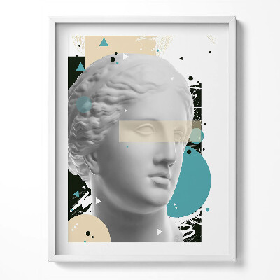 Keretezett kép Absztrakt portré ősi női szobor