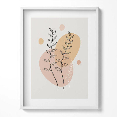 Kép keretben Boho absztrakt növények