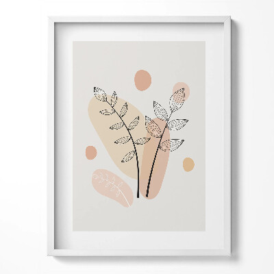 Keretezett kép Boho absztrakt növények