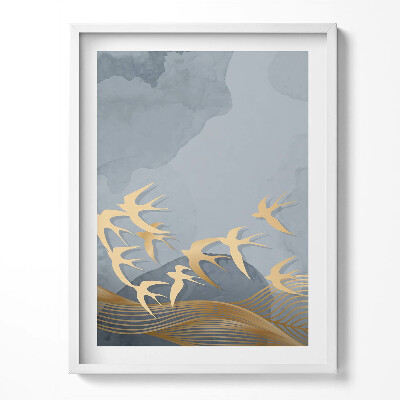 Kép keretben Illusztráció madarakról repülve Madarak