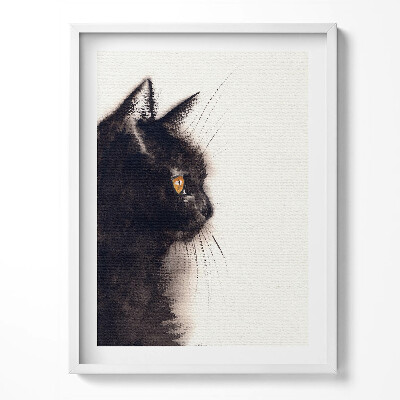 Kép keretben Portré egy fekete macskáról