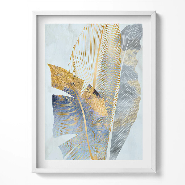 Keretezett kép Glamour banánlevelek arannyal