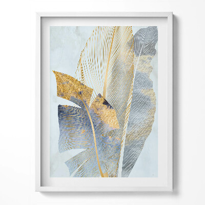 Keretezett kép Glamour banánlevelek arannyal