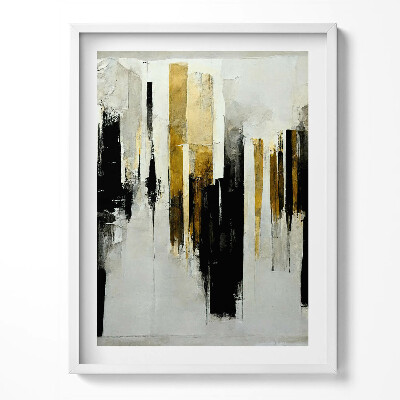 Keretezett kép Absztrakt művészet arannyal