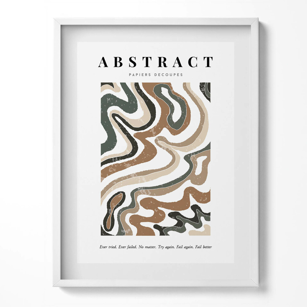 Keretezett kép Lineáris boho absztrakció