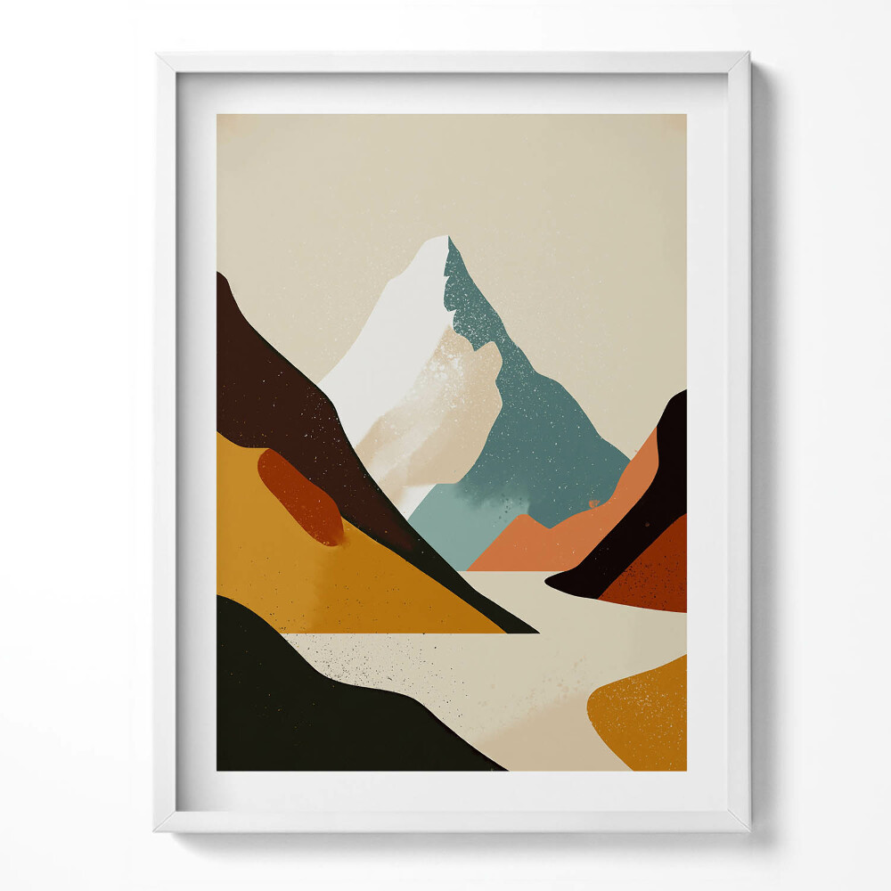 Kép keretben Színes sziklák illusztrációja