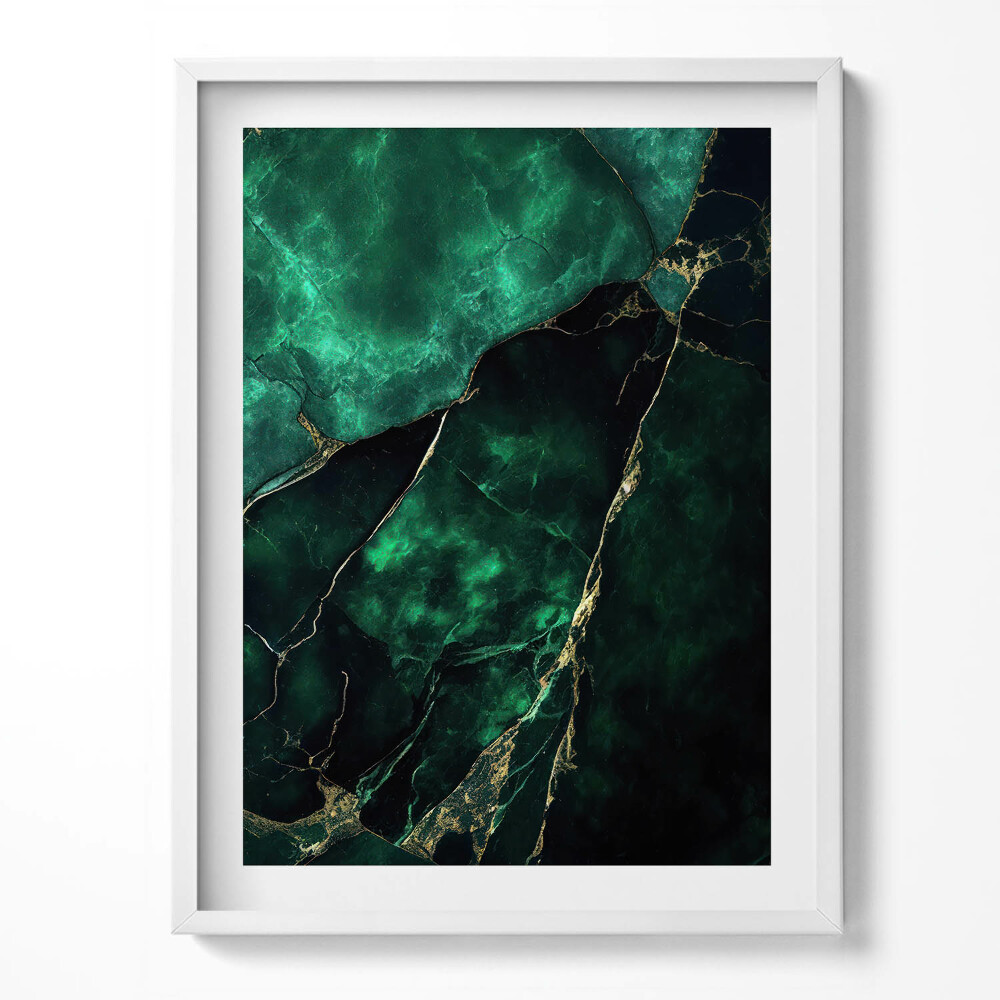 Kép keretben Linear ginkgo leaves in boho style