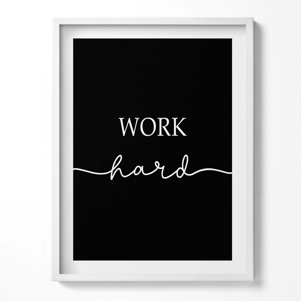 Kép keretben Motivational inscription "Work hard"