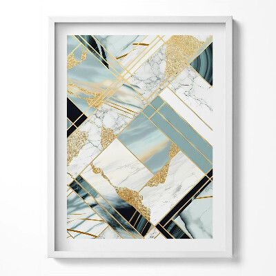 Keretezett kép Geometric abstraction with gold