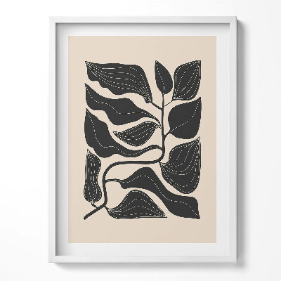 Kép keretben Minimalista illusztráció növényi levelek