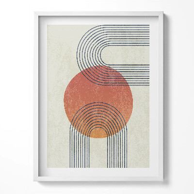 Keretezett kép Modern művészeti vonalak és kör
