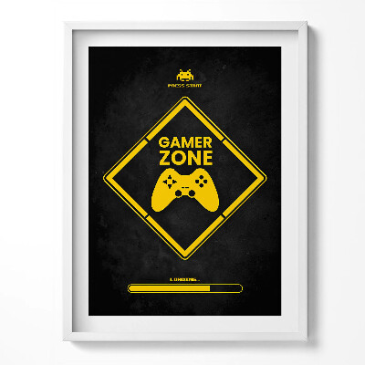 Keretezett kép Felirat egy játékos szobájába 