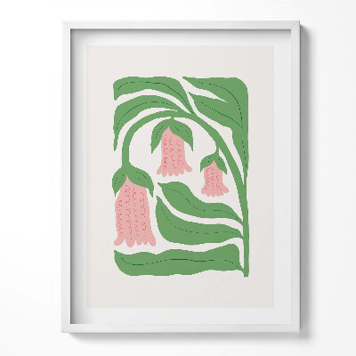 Keretezett kép Növények és virágok illusztrációja