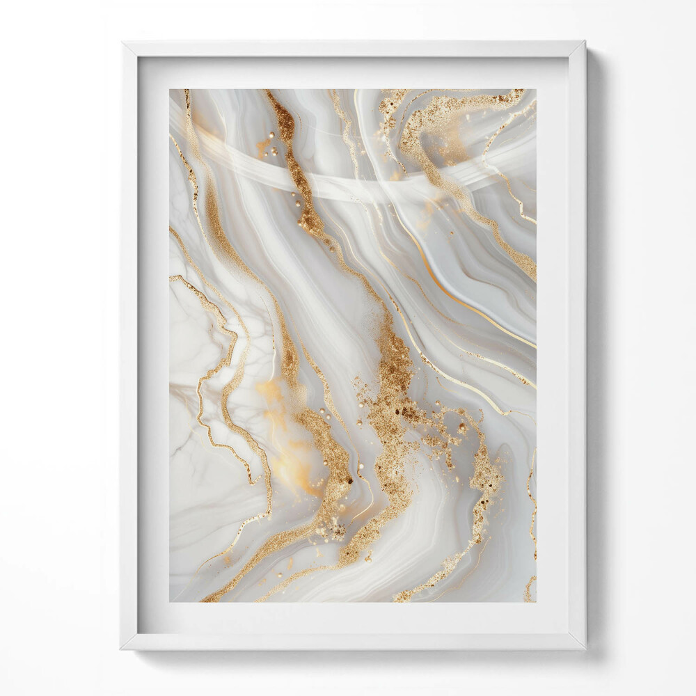 Keretezett kép Márvány textúra arannyal