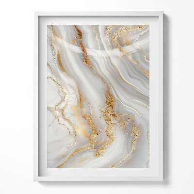 Keretezett kép Márvány textúra arannyal