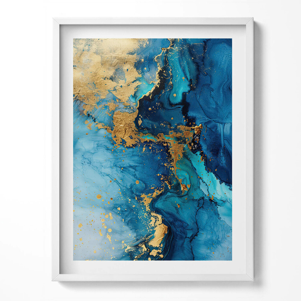 Keretezett kép Glamour absztrakt arannyal