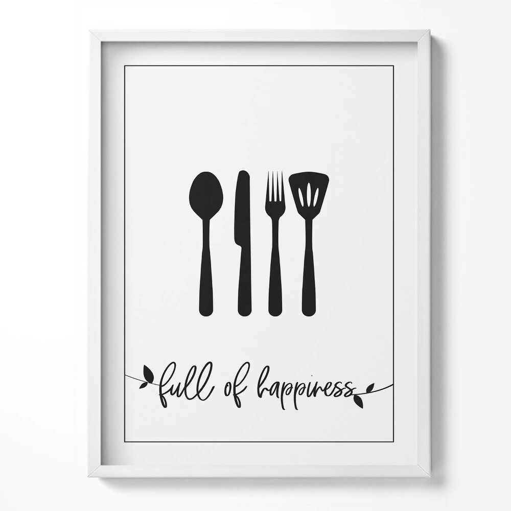 Keretezett kép Konyha és étkező "tele boldogsággal"