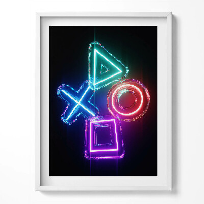 Kép keretben Játékos szimbólumok - karakterek a konzolpadon