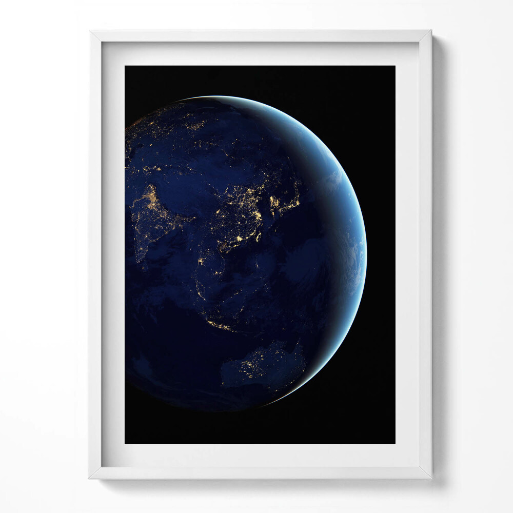 Kép keretben Földgömb az űrben