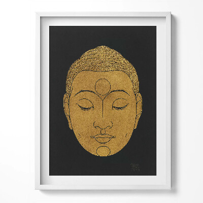 Keretezett kép Buddha arany feje