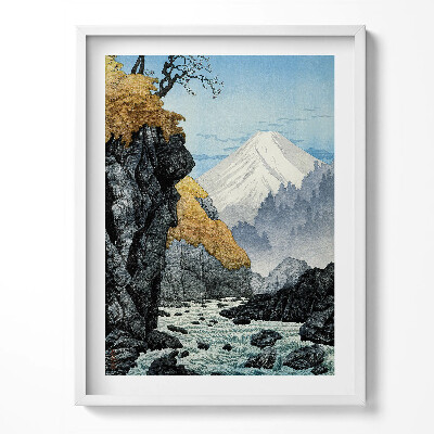 Kép keretben Japán vázlat a Fuji hegyről