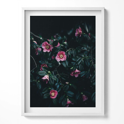 Kép keretben Piros rózsa virág