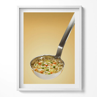 Keretezett kép Havas hegycsúcs alkonyatkor